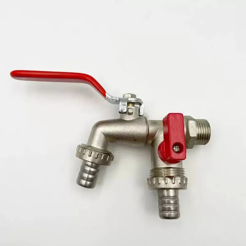 Garden Tools Brass Water Faucet 1/2" Outside & Inside Used Easy Turn On/Off Lever Handle Watering Supply Taps Ball Valve