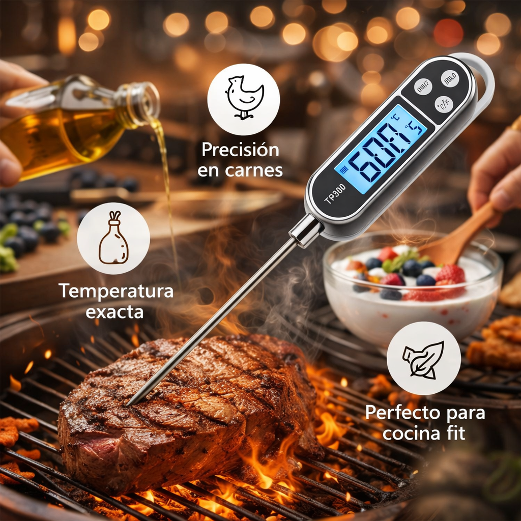 Digital Kitchen Thermometer Instant Read Meat Temperature Probe for Cooking BBQ Food LCD Display